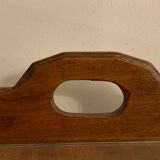 Old wooden and glass tray