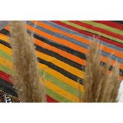 1970s Vintage Turkish Oushak Handmade Wool Cotton Orange Runner Rug 136x327