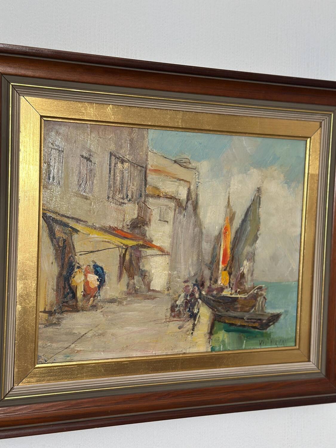 Swedish Oil on Panel – “Venice” by Knut Norman – Vintage & Framed