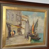 Swedish Oil on Panel – “Venice” by Knut Norman – Vintage & Framed