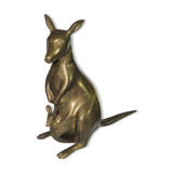 Kangourou en laiton doré circa 1970