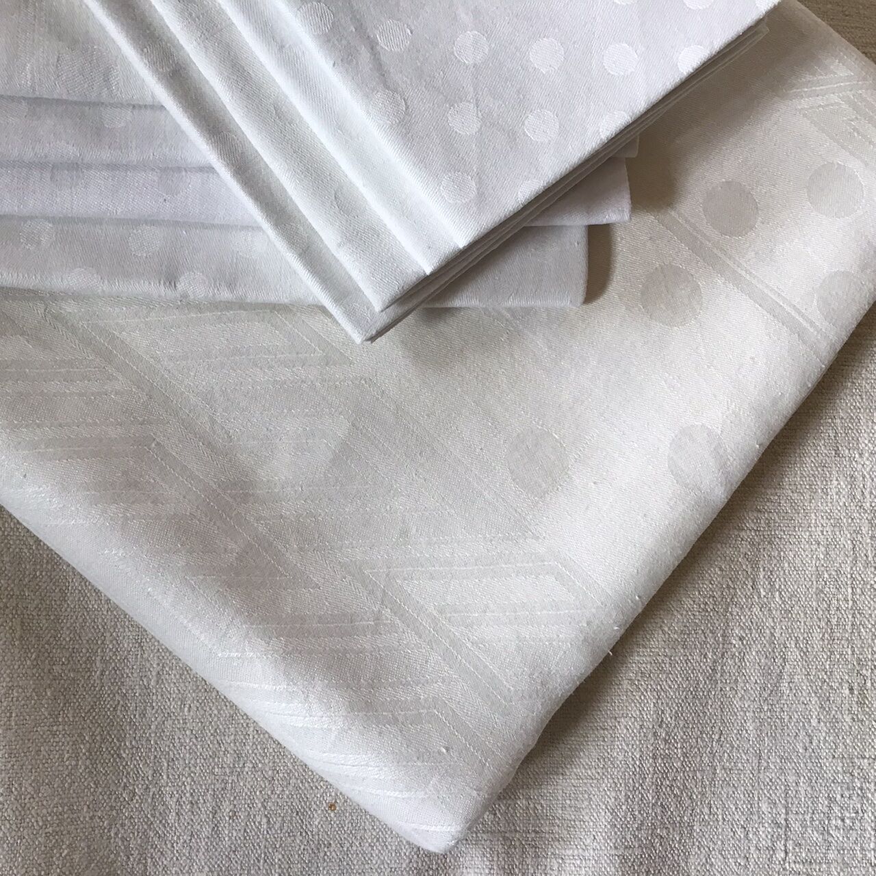 Nappe et serviettes art déco