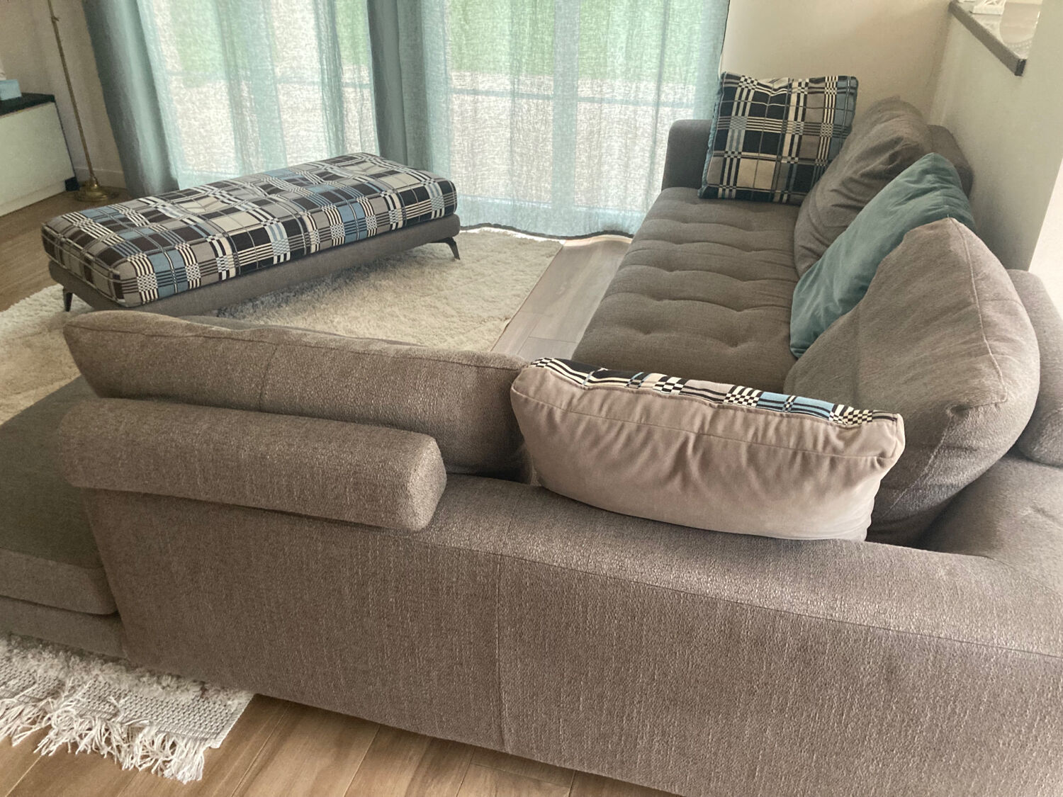 Corner sofa and pouf Roche Bobois edition Jean Paul Gaultier