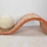 Table basse en pierre fossile de Magnussen Ponte, années 1980
