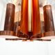 Mid-century German glass and copper pendant lamp by Cosack, 1960s.
