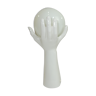 White ceramic "Hands" lamp France 1970/Hands of Hope