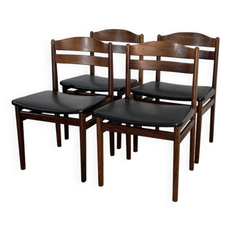 Set of 4 Danish chairs in Rio rosewood, 1960s