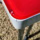 Table "floating" Space age 1970 Red Glass and Dove Tail - 140x80cm