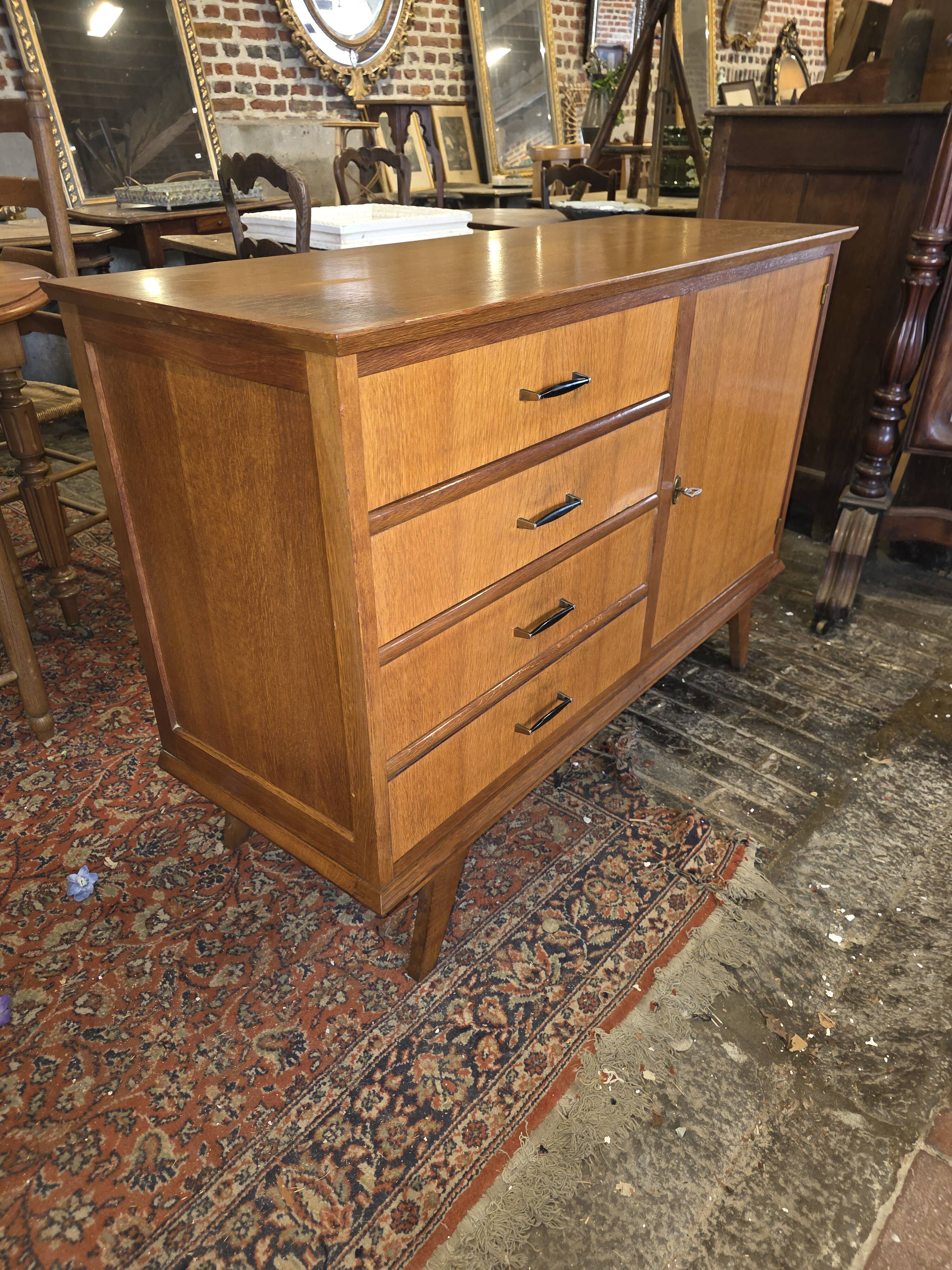 Vintage 1960s oak sideboard