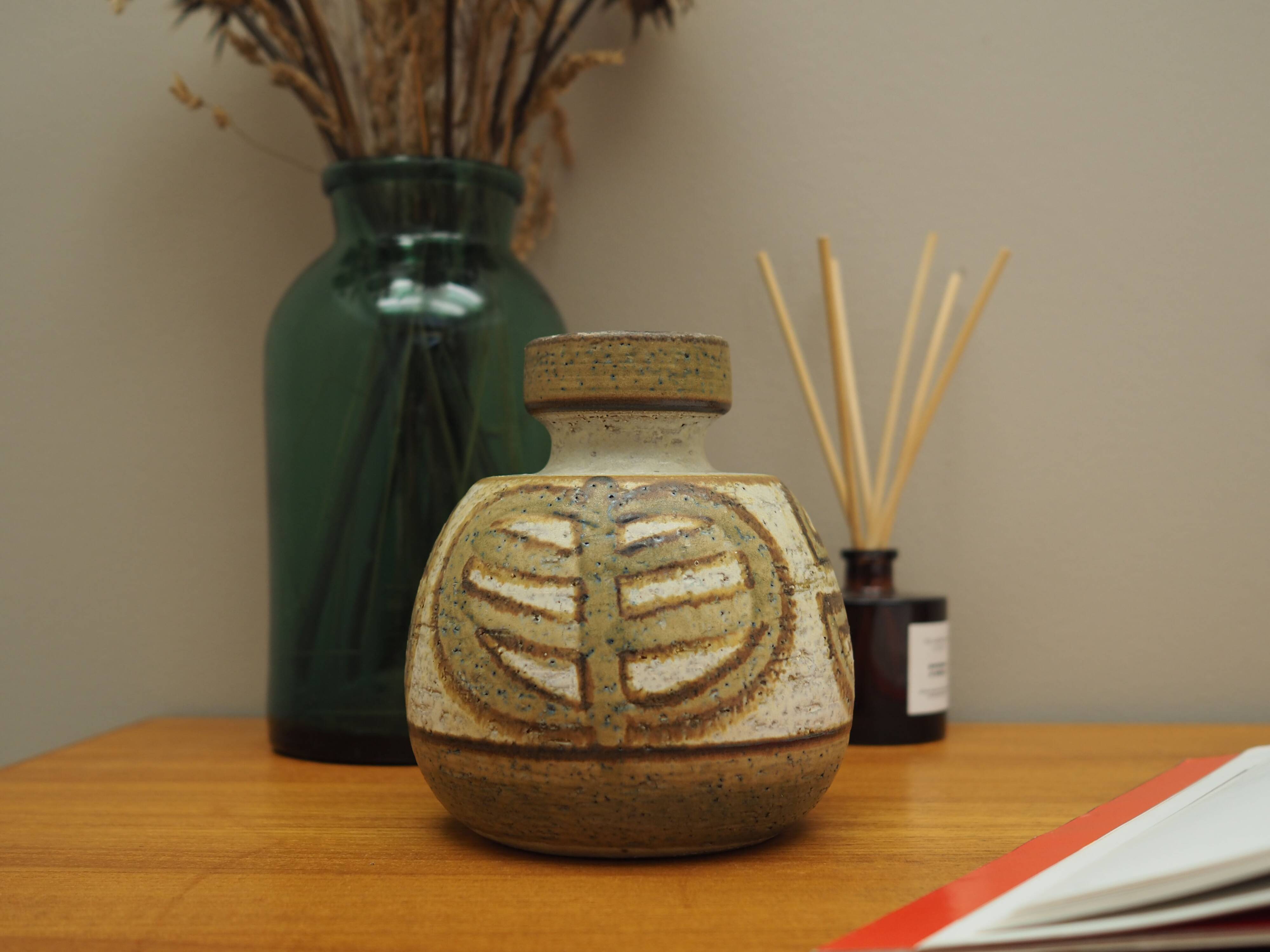 Ceramic vase, Danish design, 1970s, production: Soholm