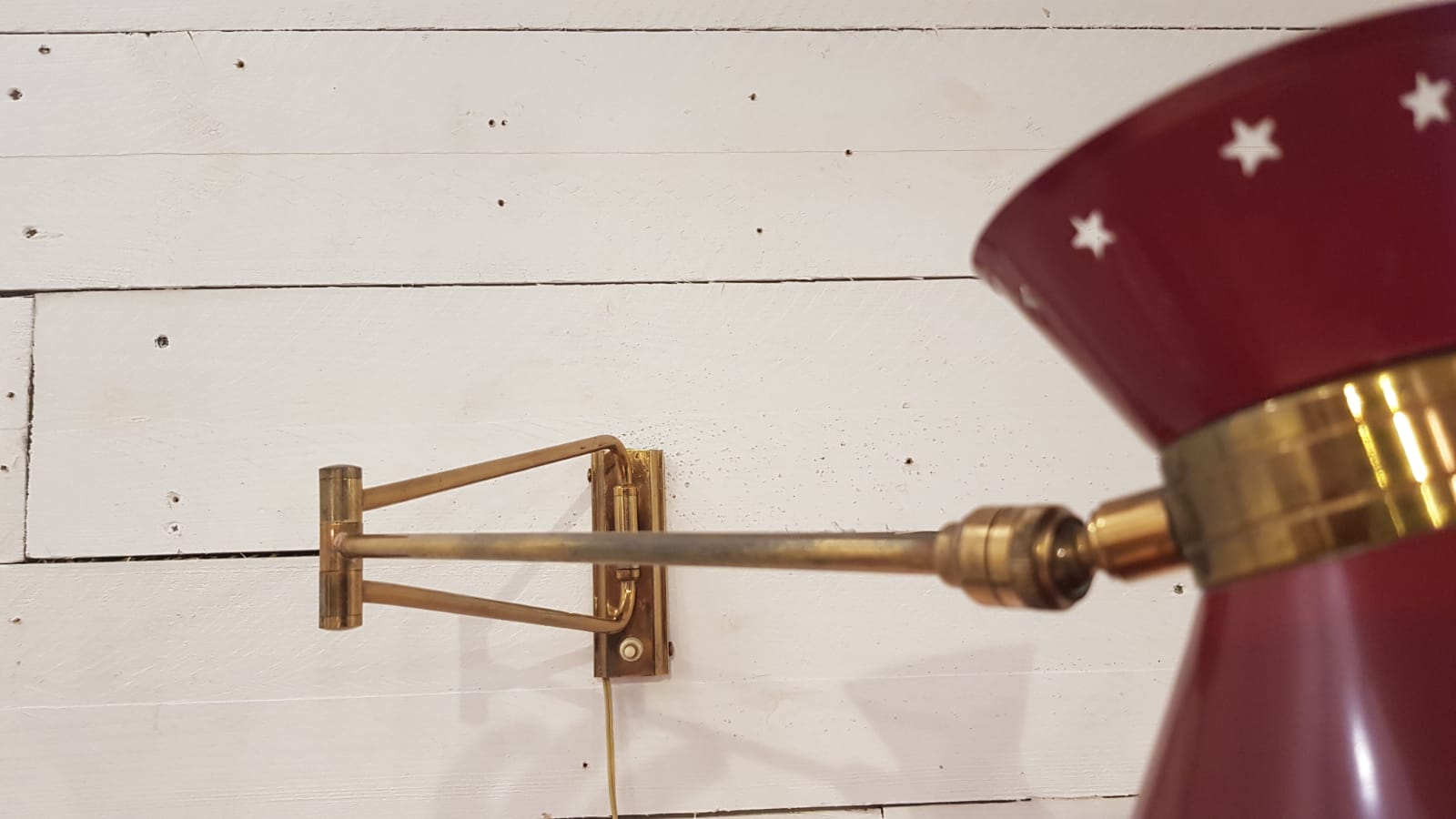 Wall lamp to double arms by René Mathieu to Lunel, 1950