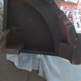 Wooden corner unit 220 cm high, 40 cm wide and 27 cm deep.