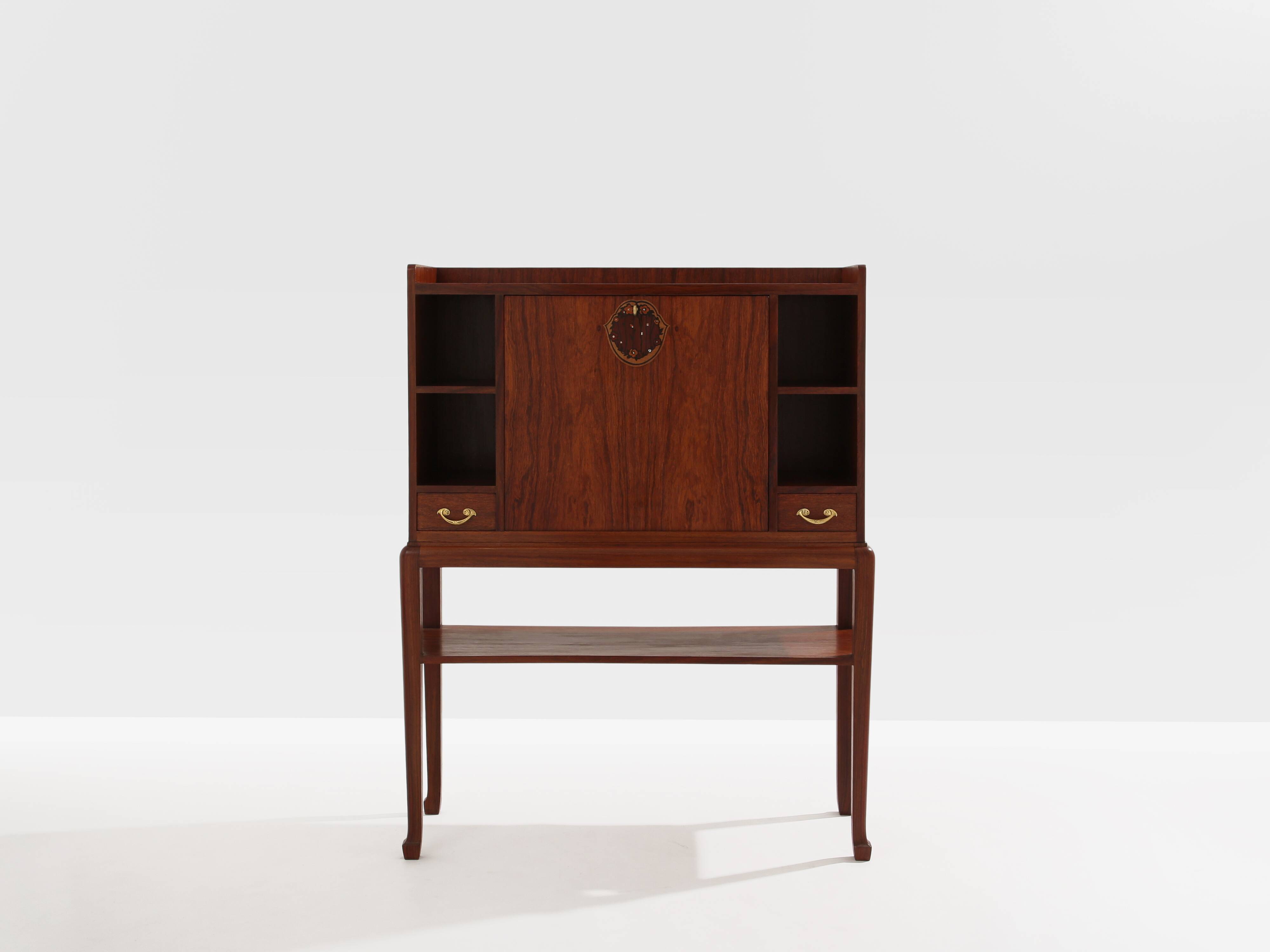 Louis Majorelle secretary cabinet in rosewood circa 1910