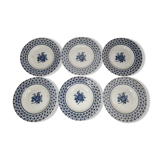 Set of six hollow plates "English style" Lunéville