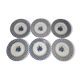 Set of six hollow plates "English style" Lunéville