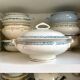 St Amand soup tureen in blue ironstone.