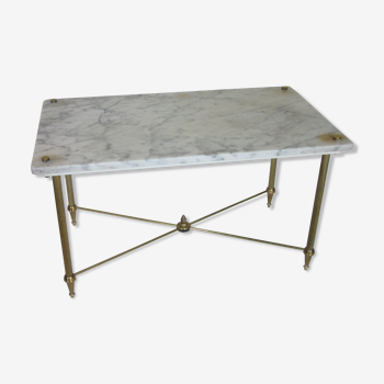Table basse marbre et laiton