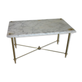Table basse marbre et laiton