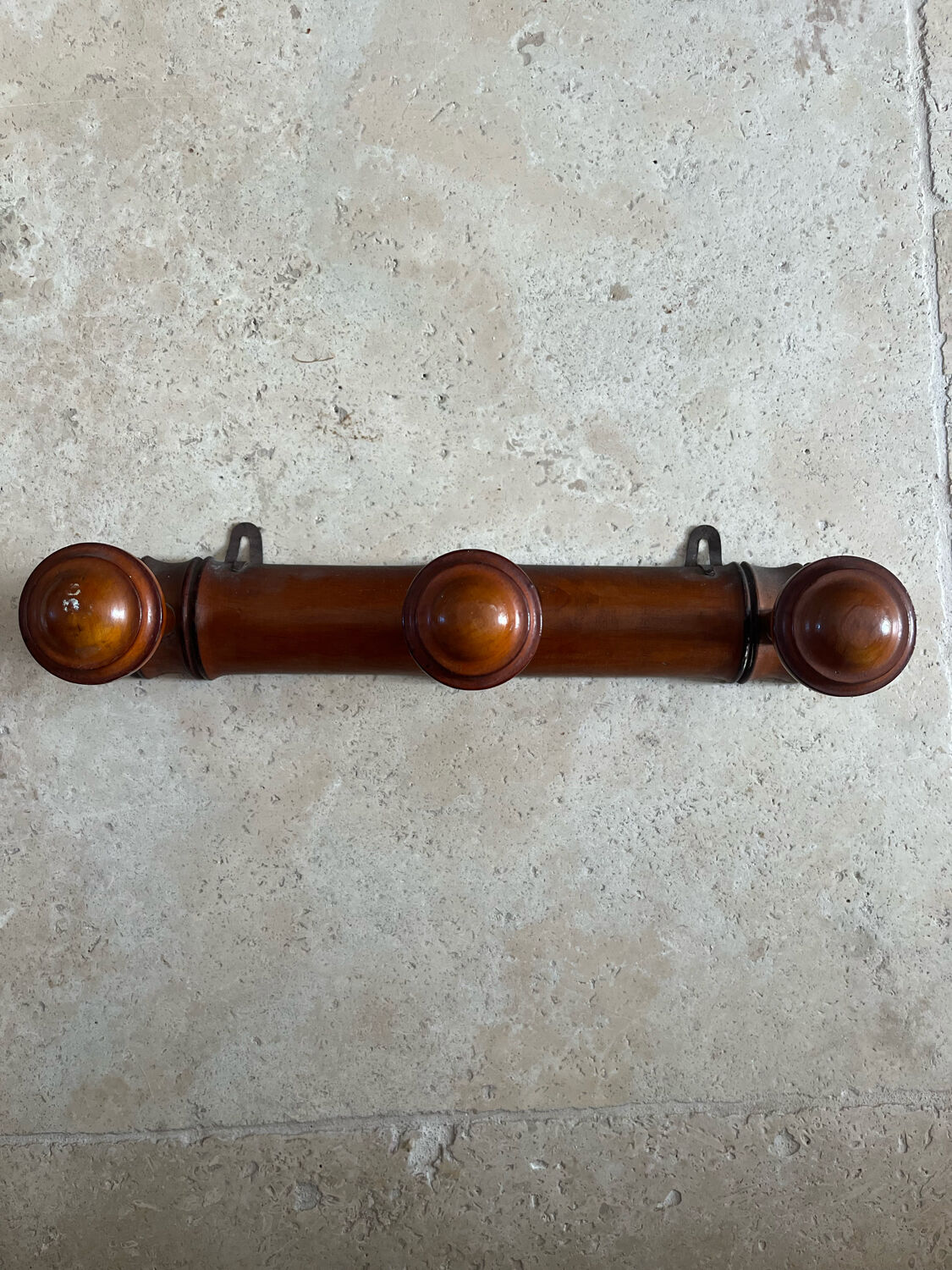 Coat rack hook wood