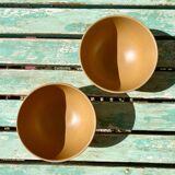 2 vintage stoneware bowls