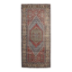 1970s Vintage Turkish Oushak Handmade Wool Cotton Red Area Rug 92x195