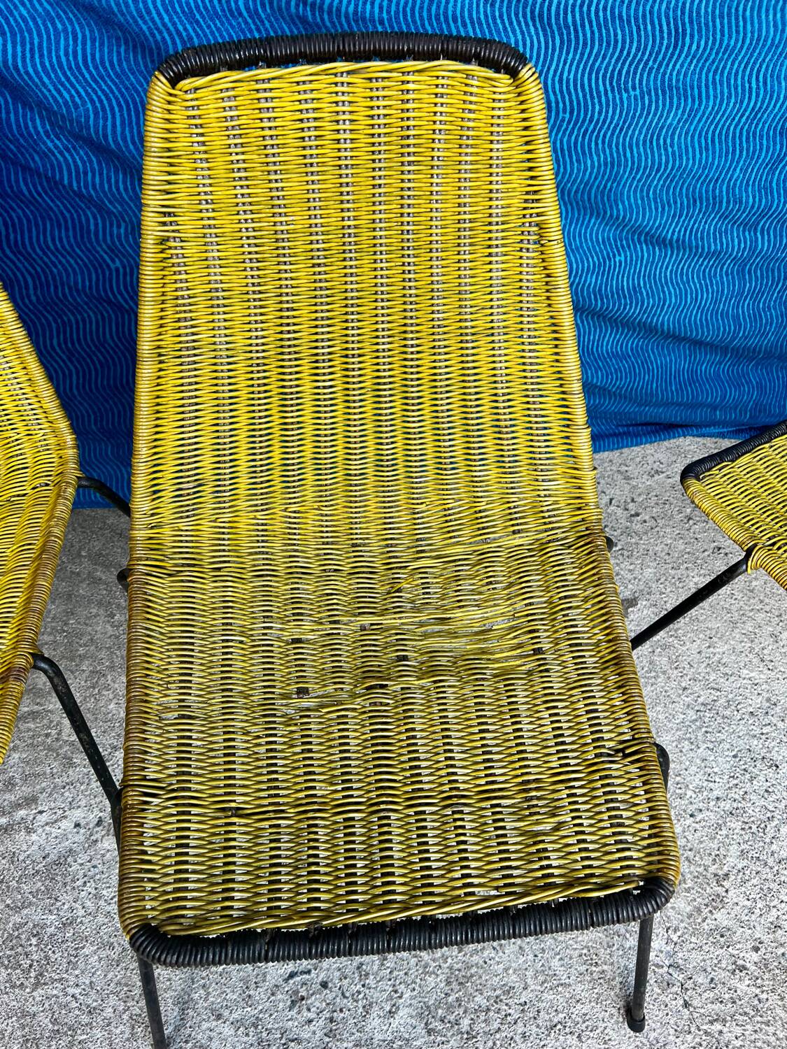 4 vintage “Baskets” chairs 1950s design Gian Franco Legler