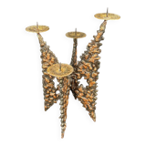 Brutalist sculptural chandelier with 4 lights