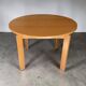 Brutalist extendable table in solid elm by Maison Regain, 1970s.
