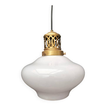 Suspension opaline blanche