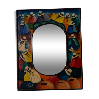 Hand-painted Peruvian mirror