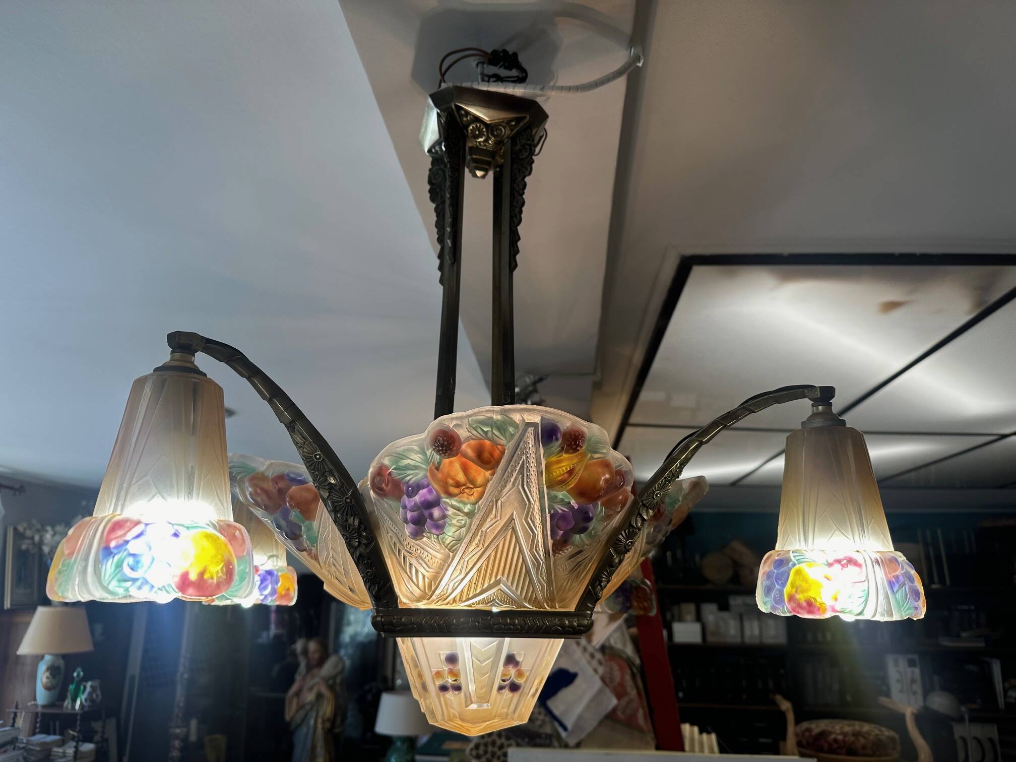 Very beautiful Art Deco chandelier.