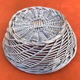 Silver grey woven wicker basket