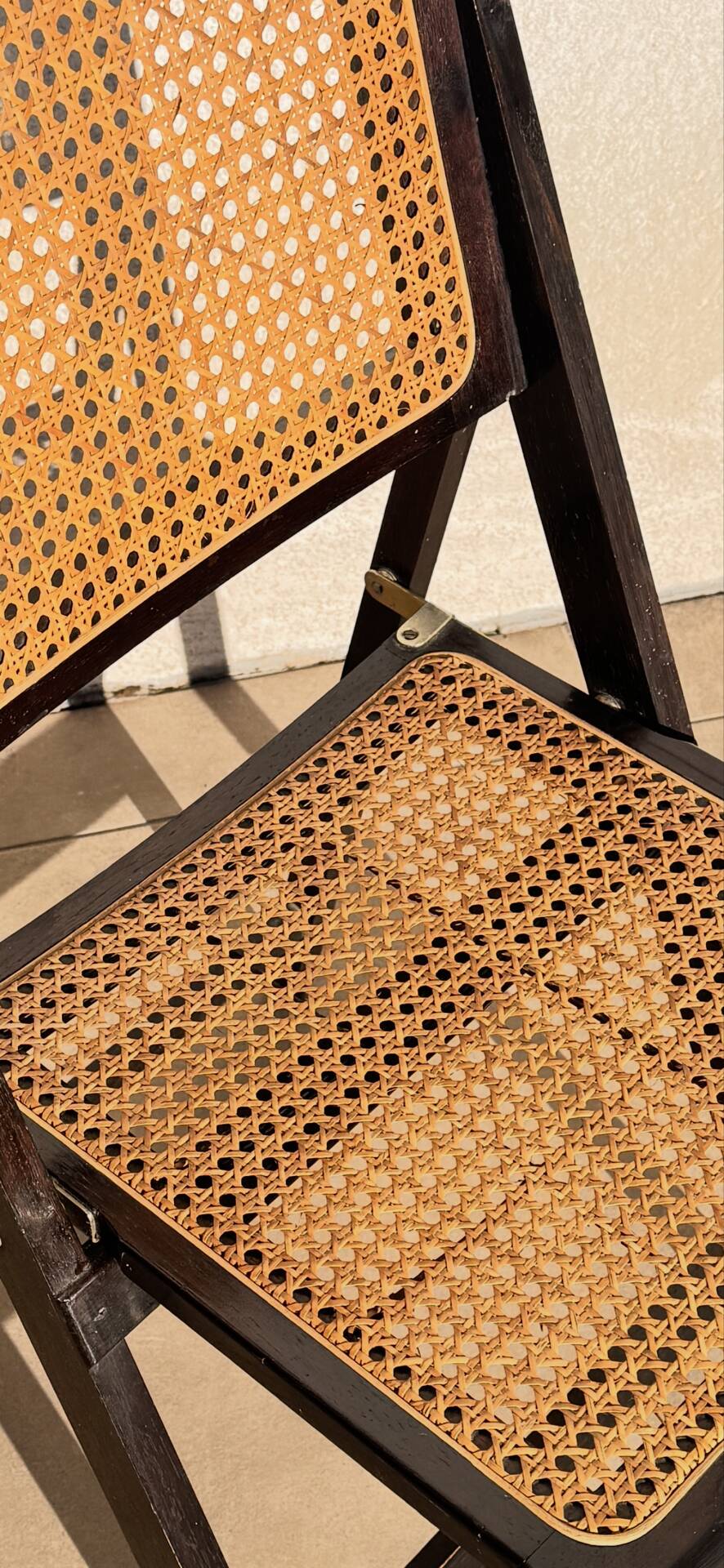 Chaise pliante  Cesca en bois et cannage