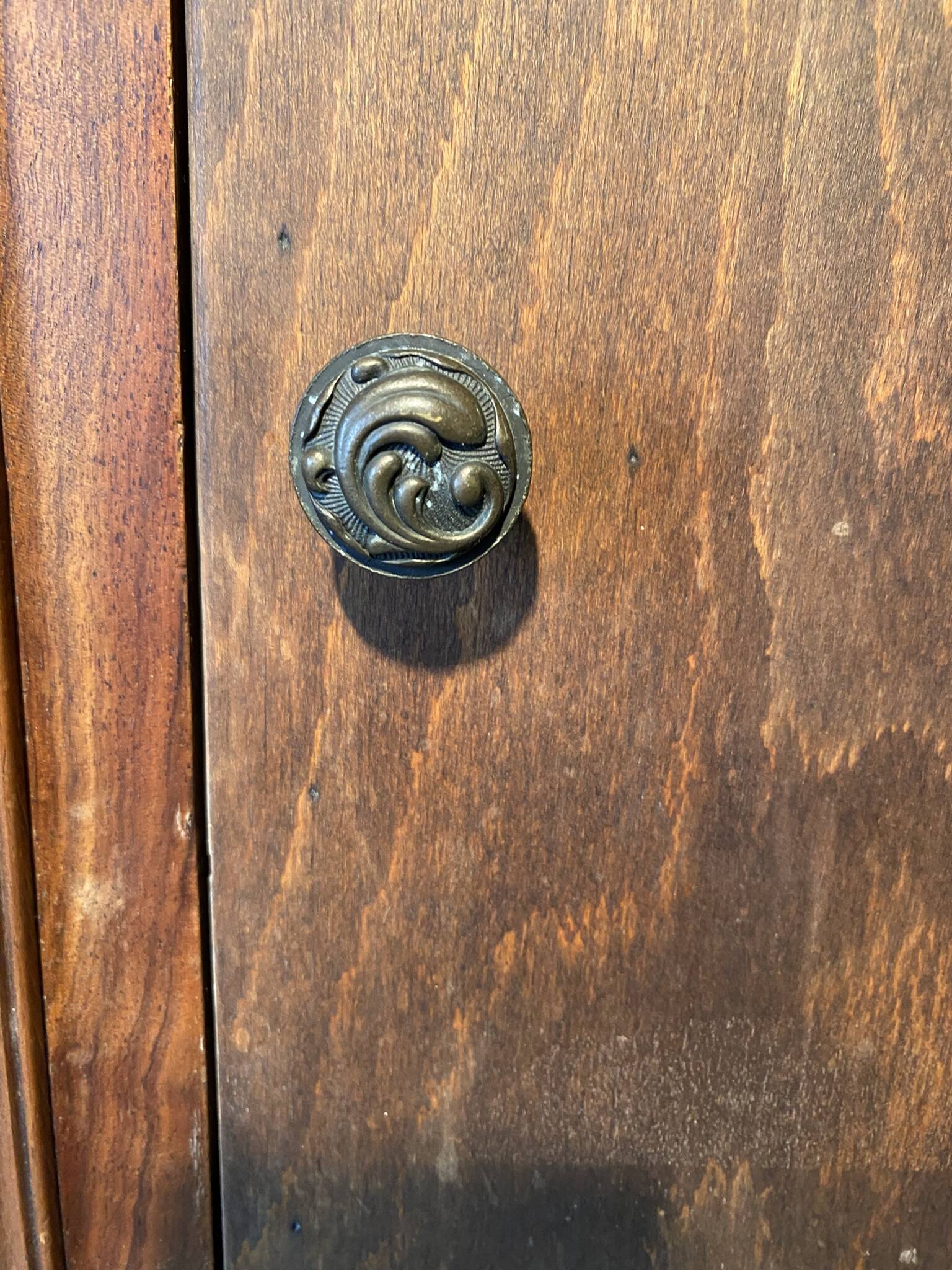 Vintage bedside table with marble top