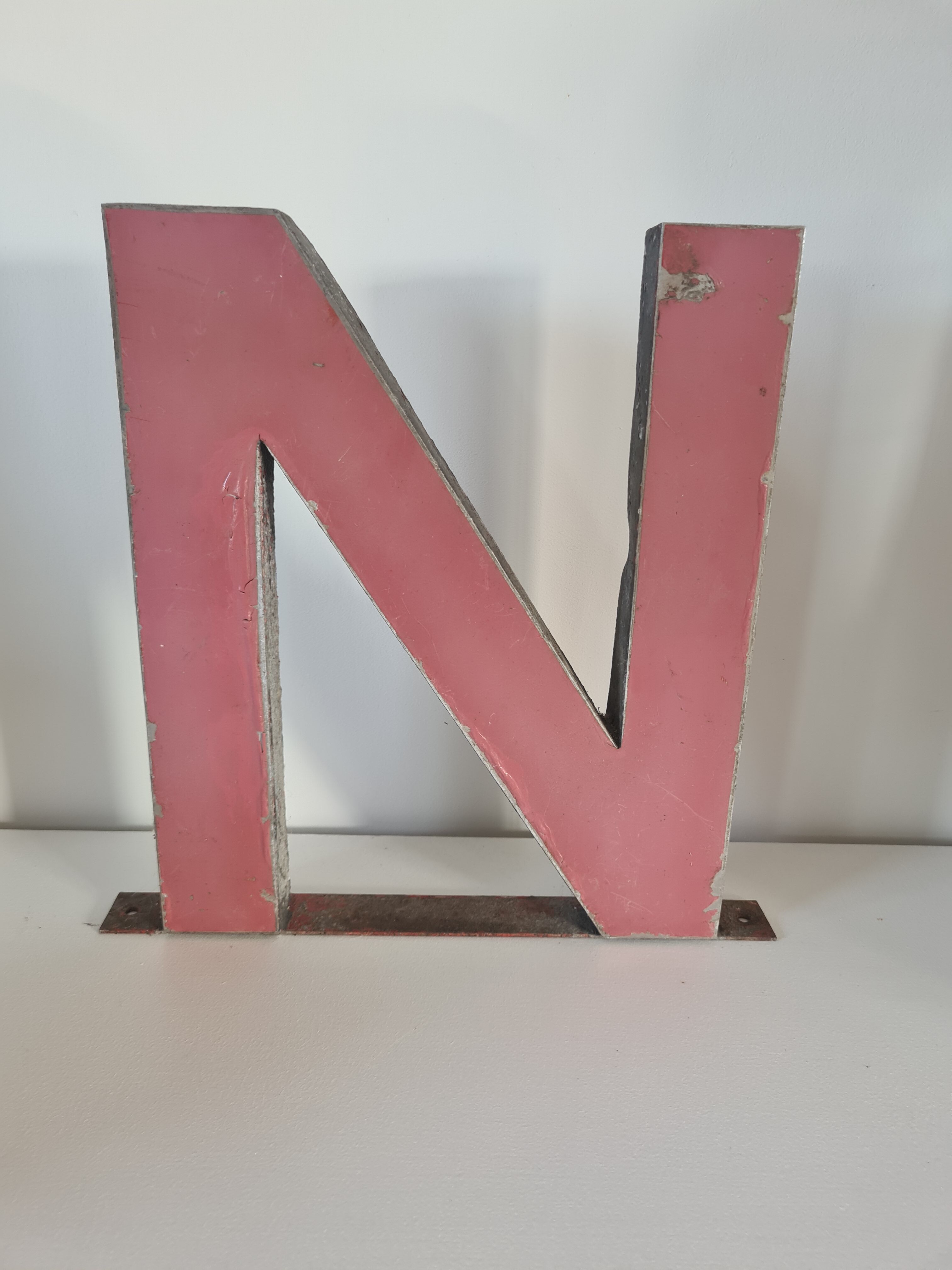 Vintage iron letter N