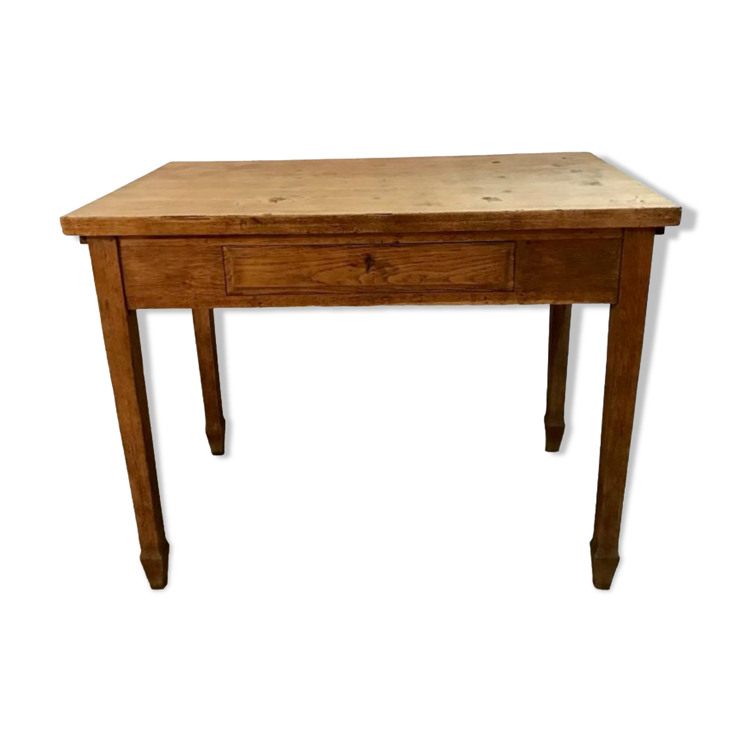 Firm table desk in raw solid oak vintage