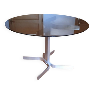 table ronde en aluminium