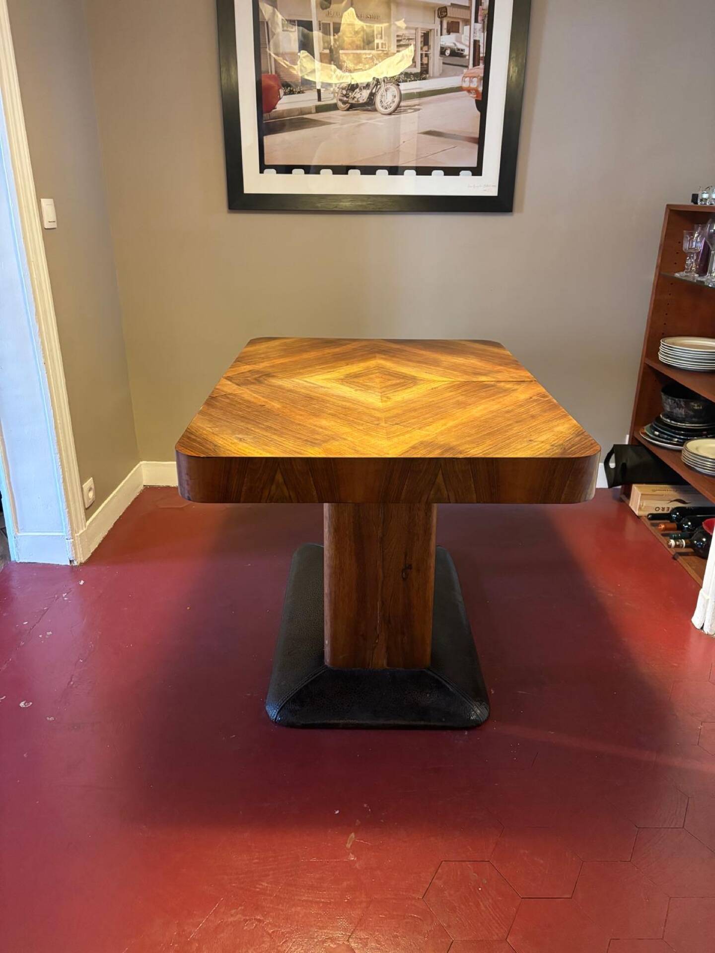 Walnut Art Deco Czech dining table