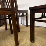 Série de 6 chaises en bois