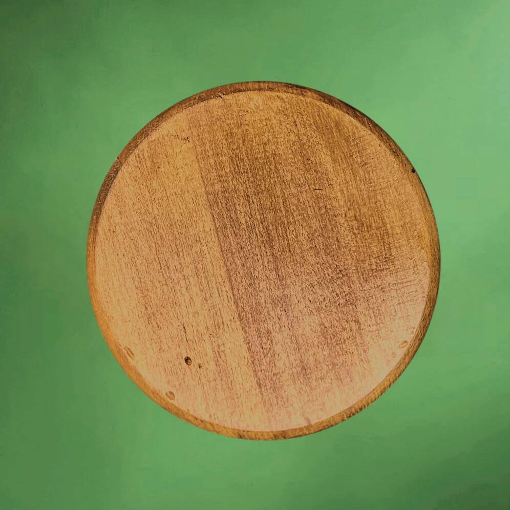 Vintage solid wood stool – 4 legs – Scandinavian style