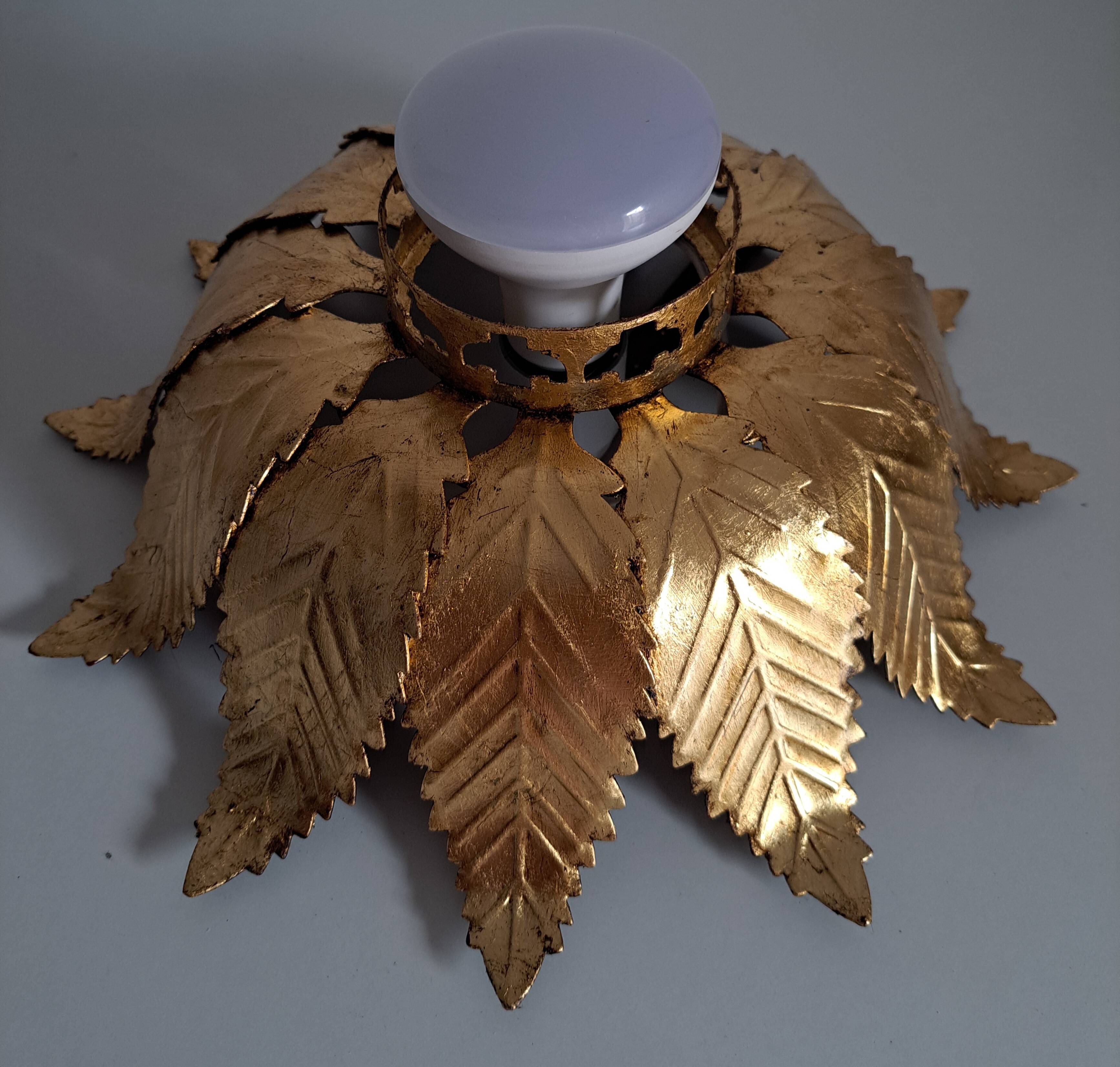 Gold metal ceiling light