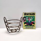 Postmodern Sheffield Plated Metal Fruit Basket by Lino Sabattini, Marked, Italy