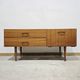 Vintage Mahogany-Coloured Sideboard with Brass Handles – 1990s