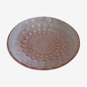 Pink deco round dish