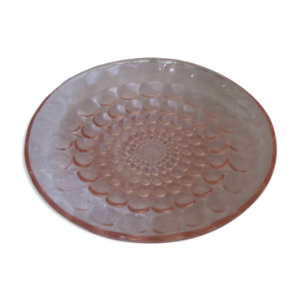 Pink deco round dish