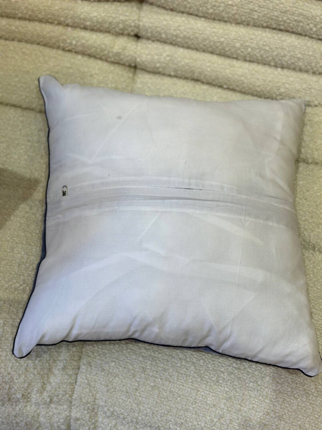 Indigo blue Indian blockprint cushion cover