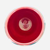 Piriform vase in red and black ceramic by Elchinger, France 1960s