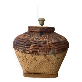 Vintage "Balinese basket" lamp