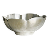 Plat, saladier ancien en métal forme fleur