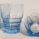 Nine colored art-deco glasses 40s